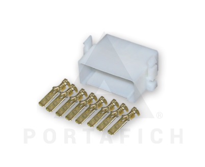 1514 - FICHA 8 VIAS HEMBRA CON TERMINAL PARA ARMAR